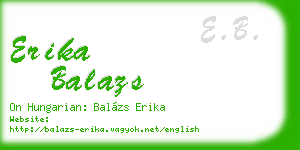 erika balazs business card