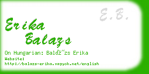 erika balazs business card